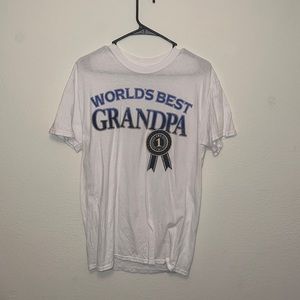 Mens vintage worlds best grandpa t-shirt graphic tee